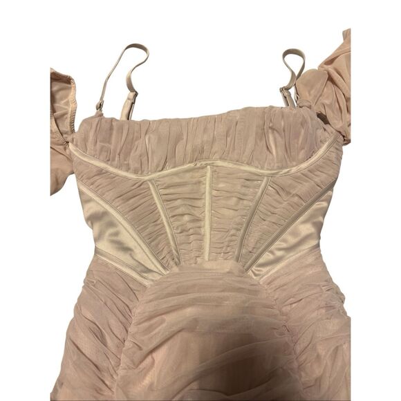 House of CB freyja size M gathered corset ruched dress - EUC - Picture 5 of 9